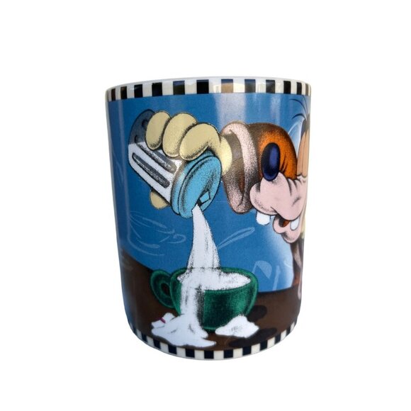 Disney Goofy Coffee Mug Oversized Ceramic Cartoon Character Blue & White - Picture 9 of 13